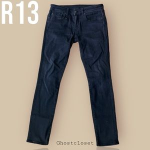 NWOT R13 black Kate skinny 28